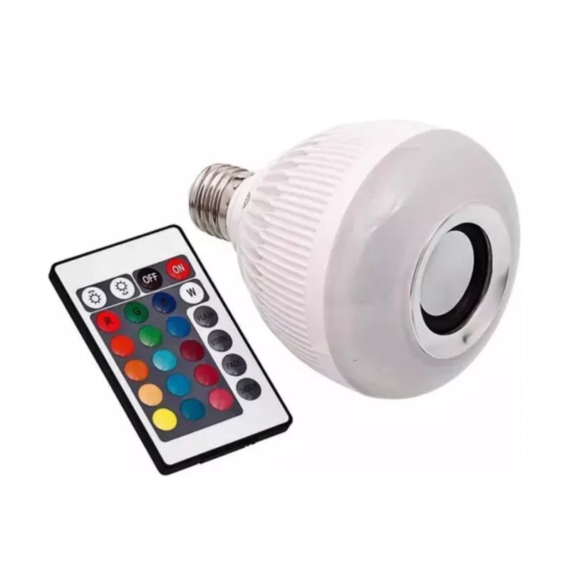 Lâmpada Musical Bluetooth Com Led Rgb + Controle Remoto