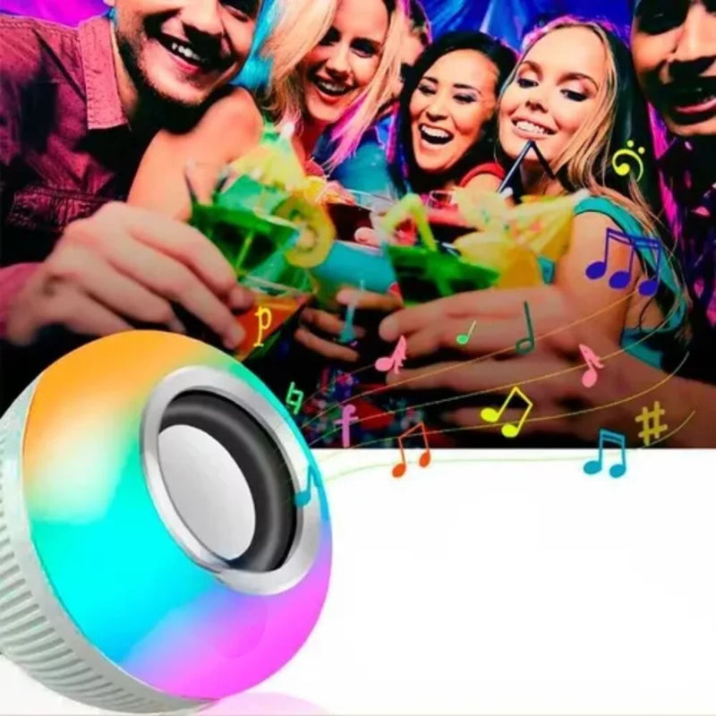 Lâmpada Musical Bluetooth Com Led Rgb + Controle Remoto