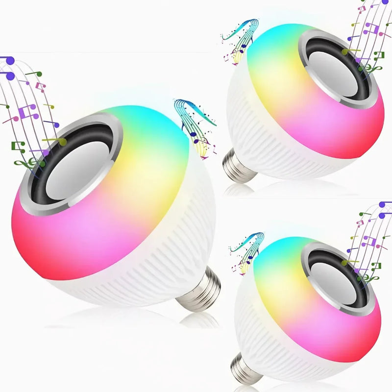 Lâmpada Musical Bluetooth Com Led Rgb + Controle Remoto